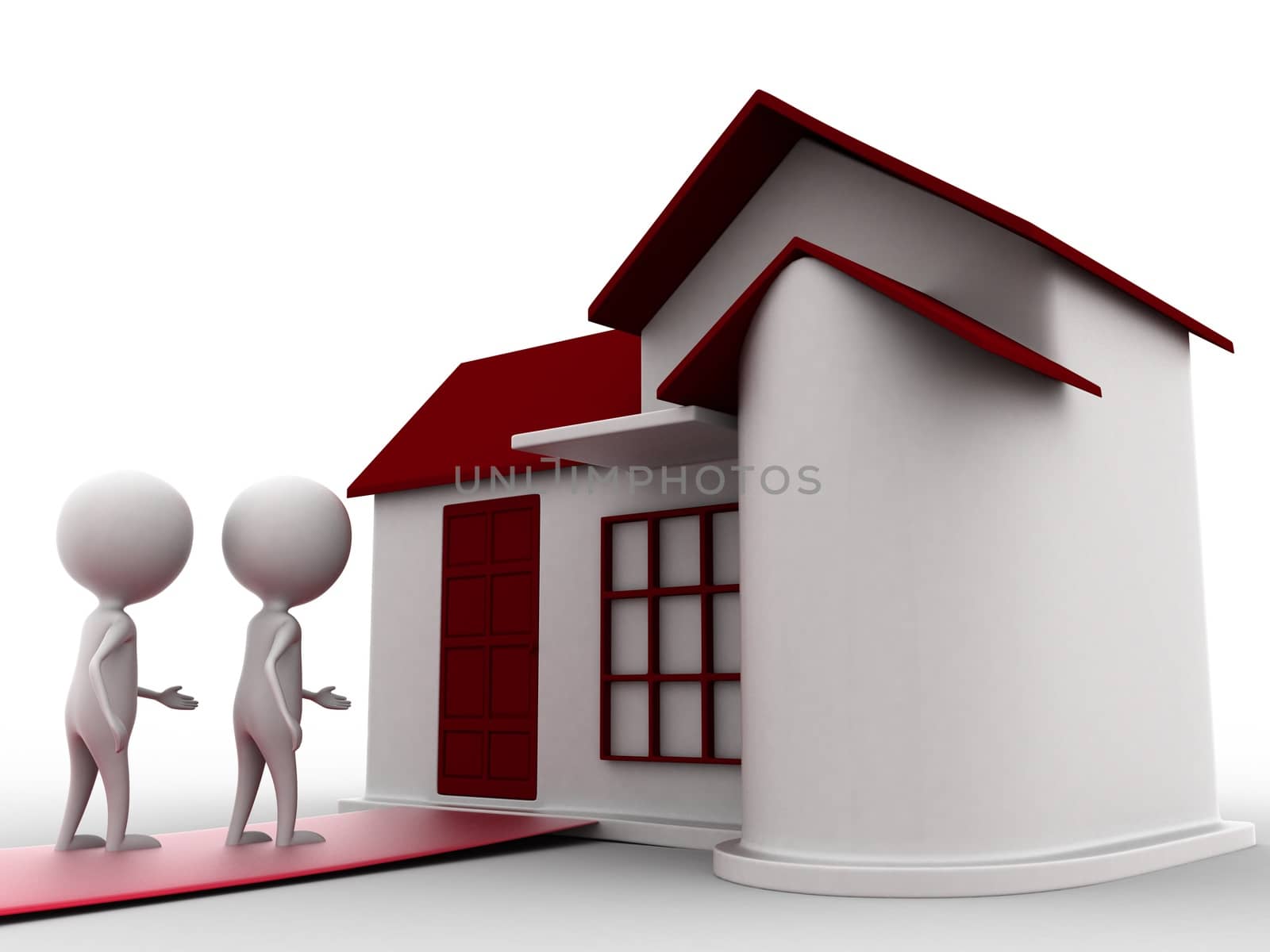 3d person entering house concept  by touchmenithin@gmail.com