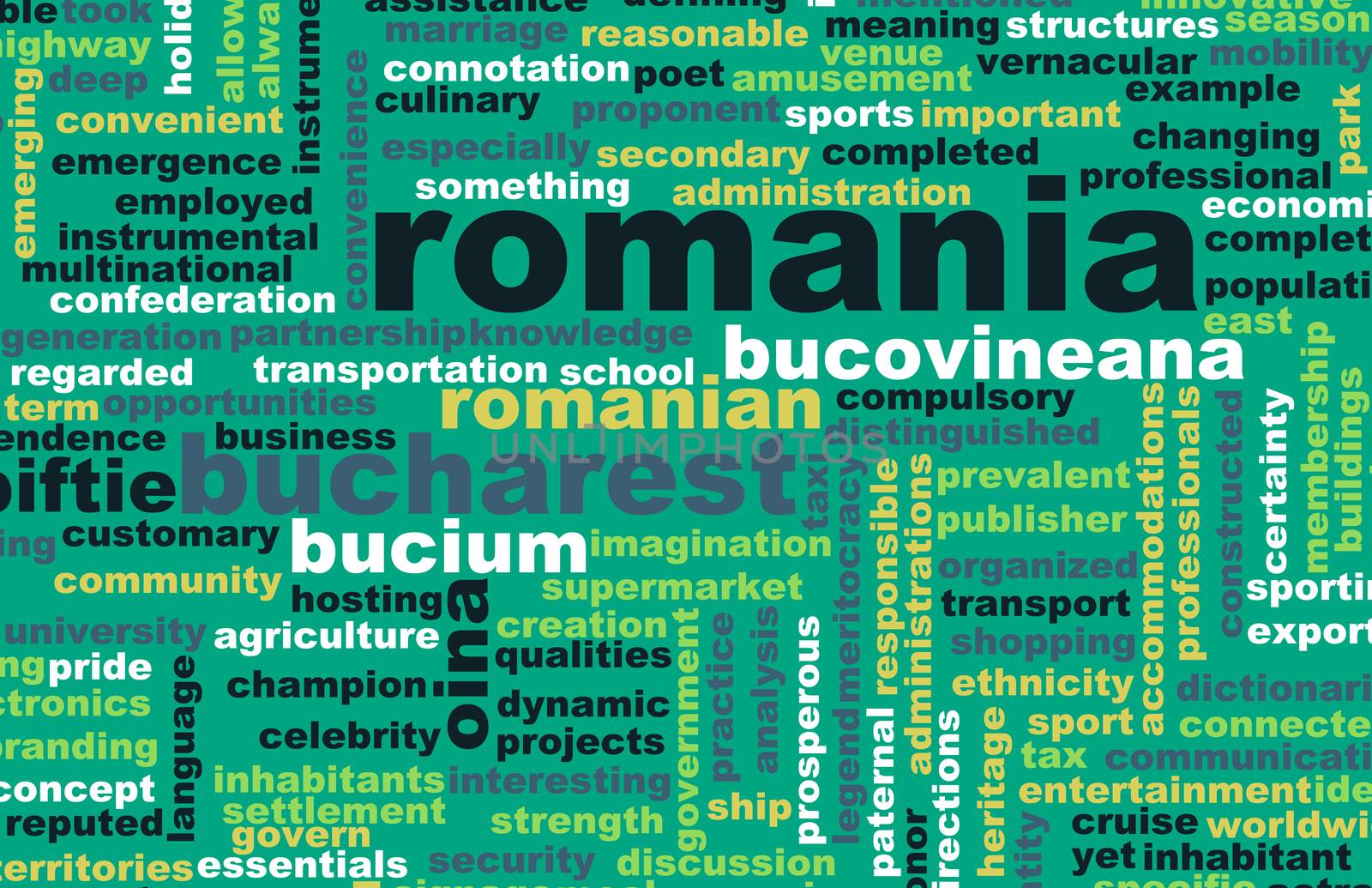 Romania as a Country Abstract Art Concept