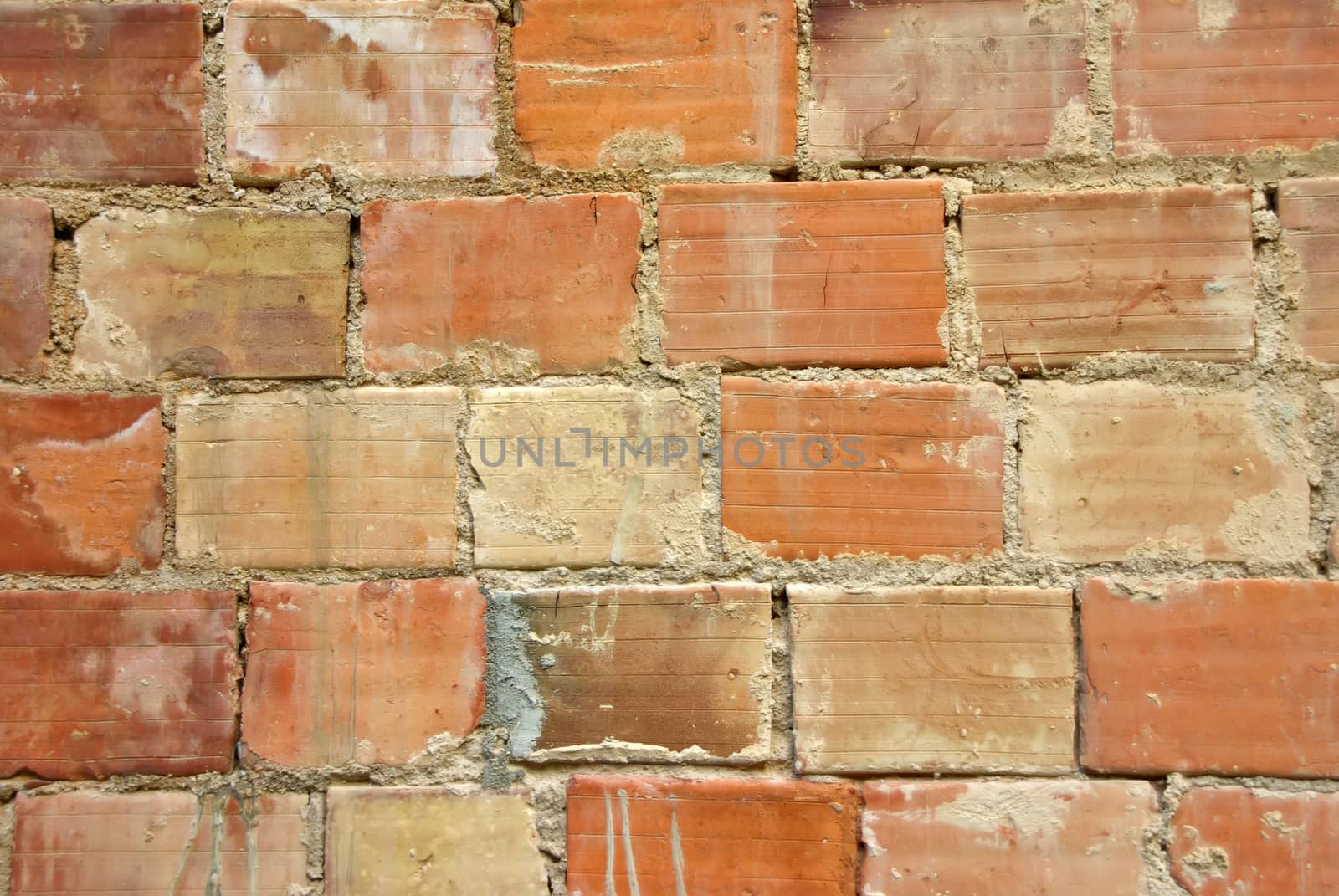 Wall made of red bricks