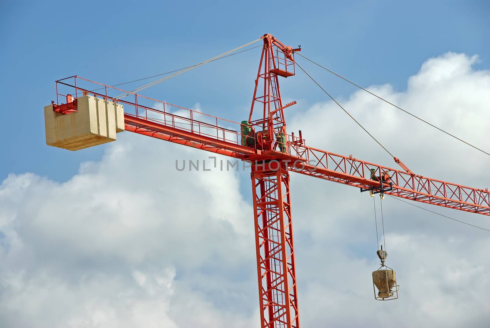 Red Construction Crane by JCVSTOCK