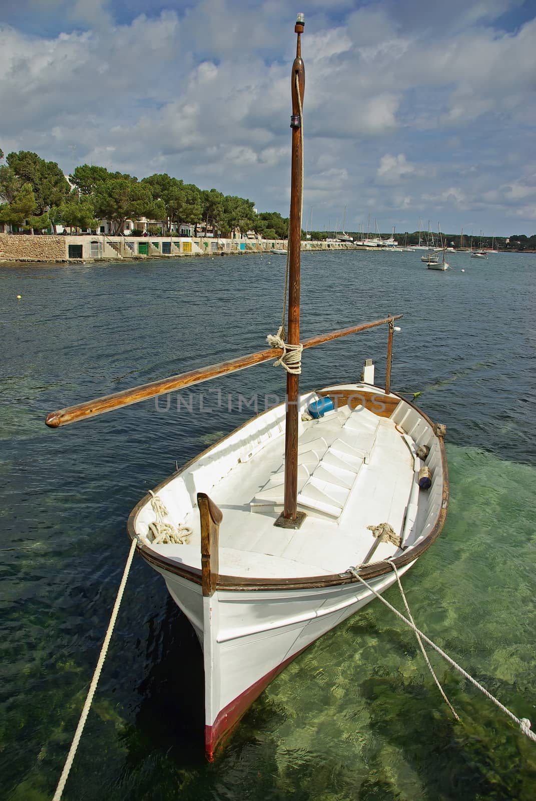 Typical mediterranean sailboat known as Llaut