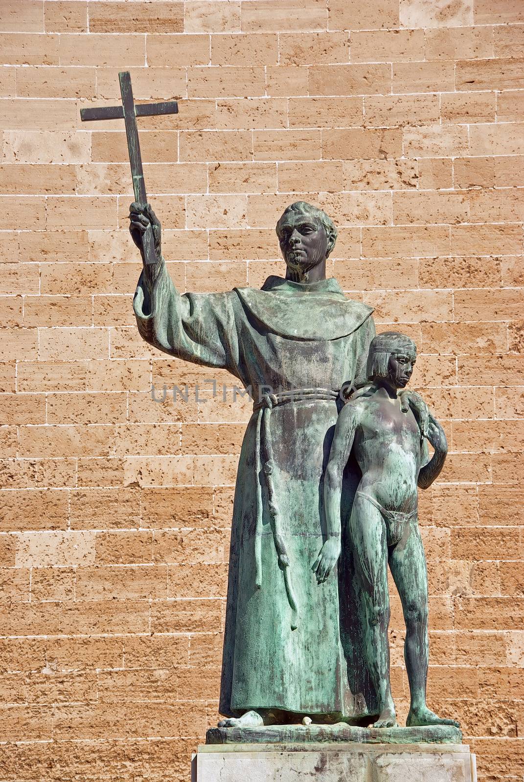 Statue of the missionary Junipero Serra (California missionary) in Majorca