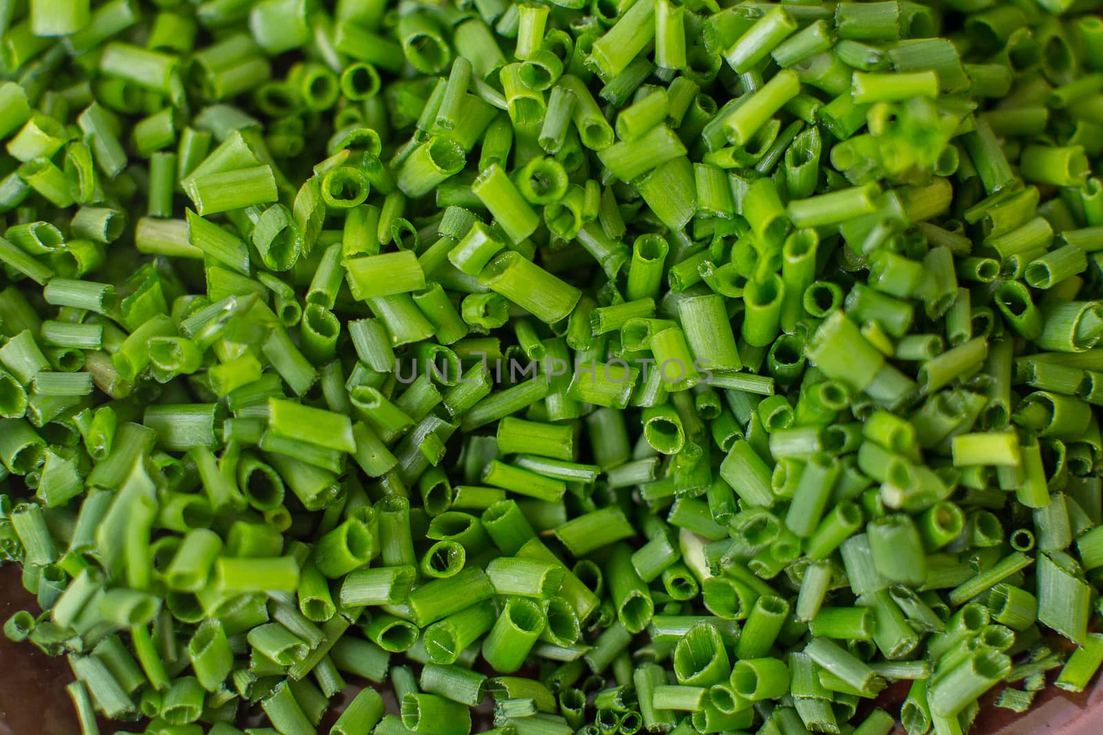 Cut spring onions