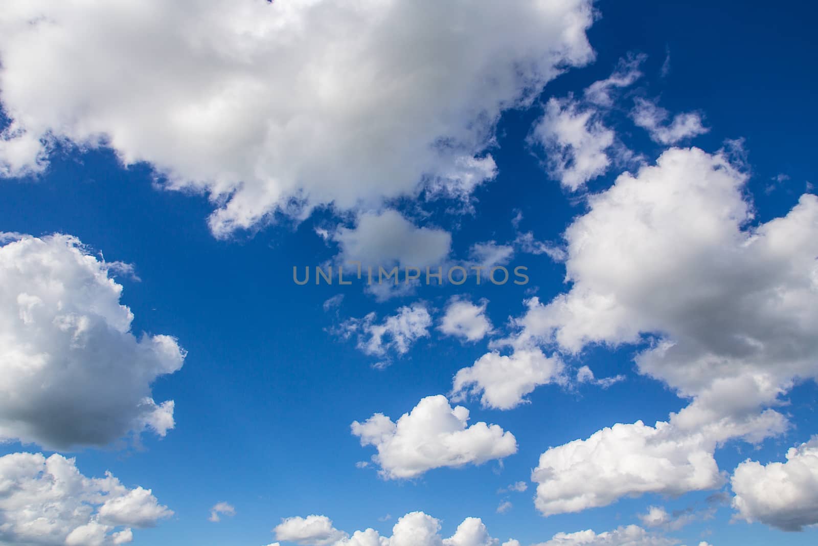 Blue sky and white clouds in sunny day