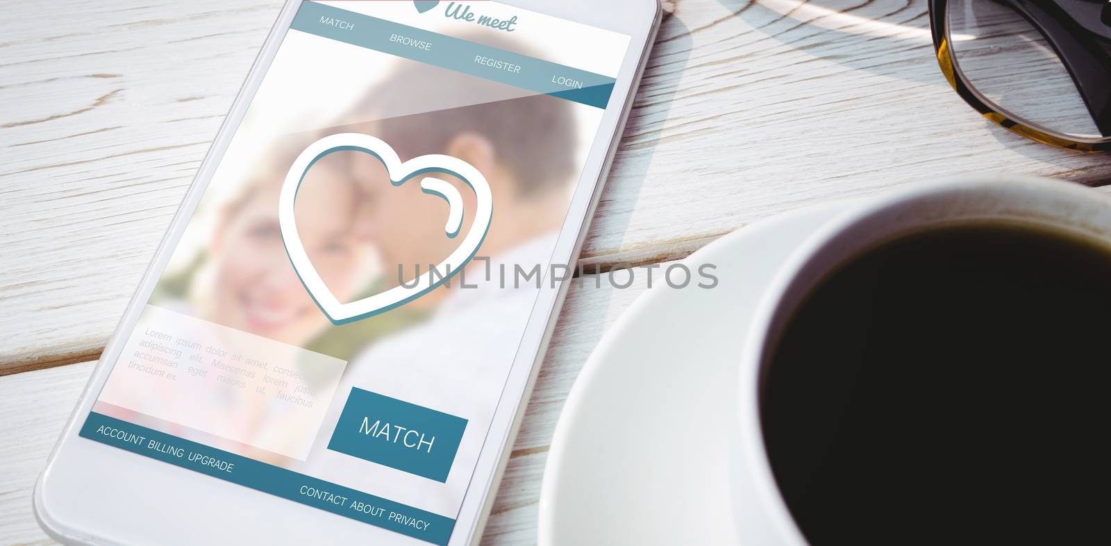 Composite image of dating website by Wavebreakmedia