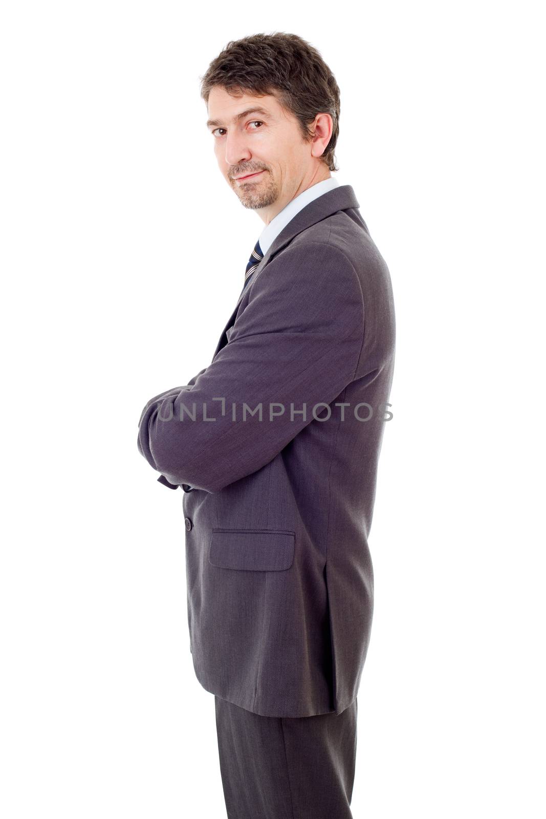 young business man portrait isolated on white