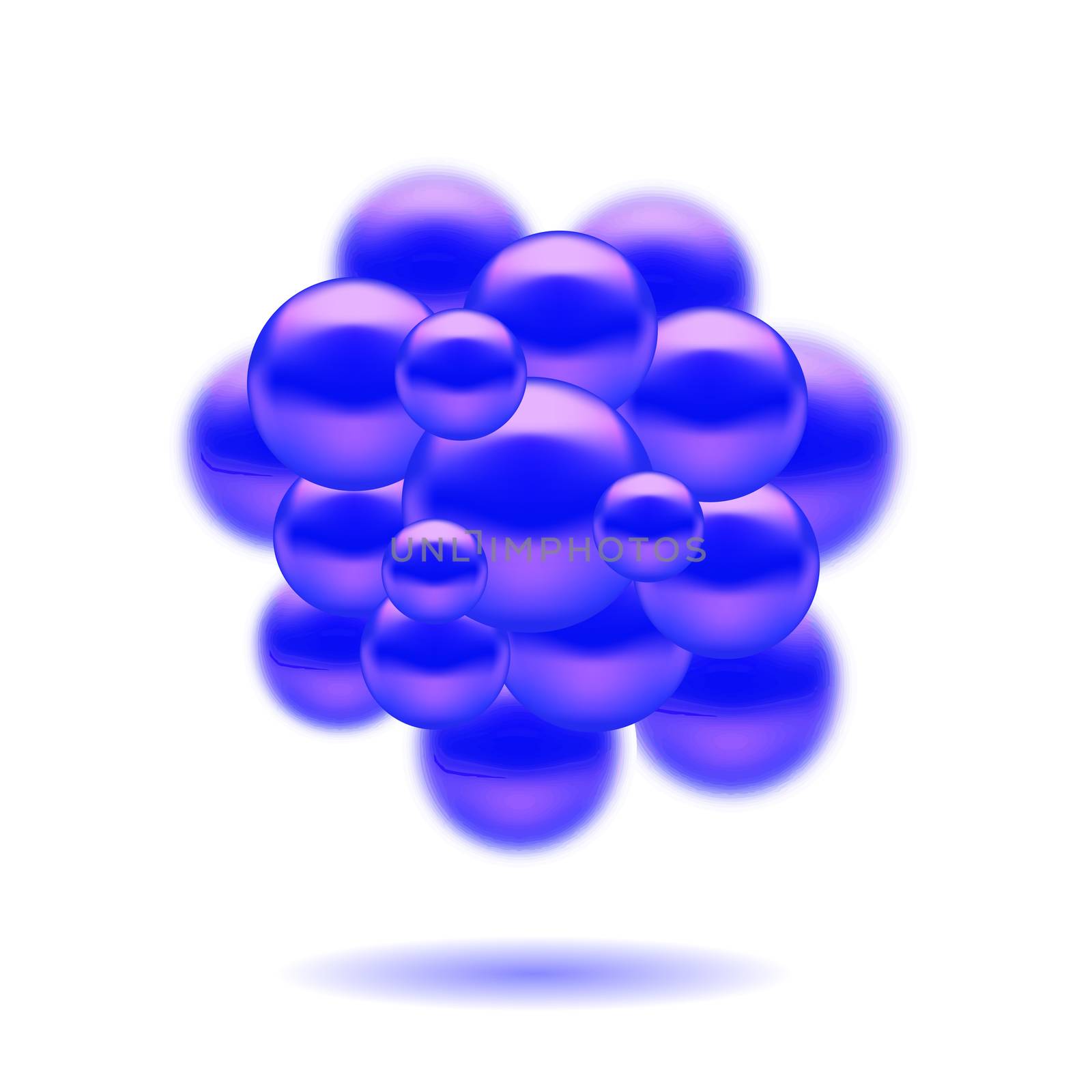 Abstract Molecules Design. Set Molecules Spheres Abstract background . Molecular Structure  Atoms. Medical Background for Banner.