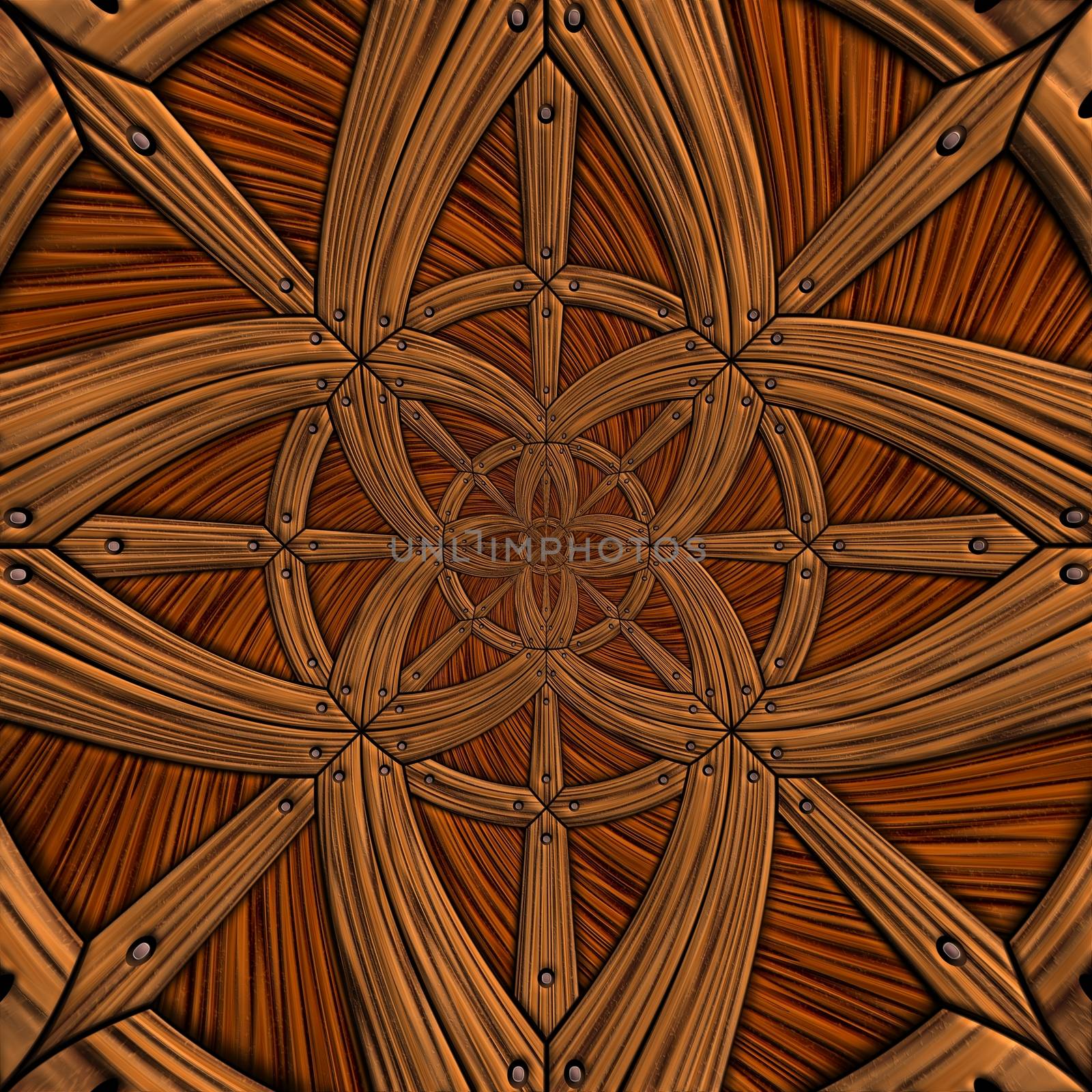 Luxury background with embossed pattern on wood by stocklady