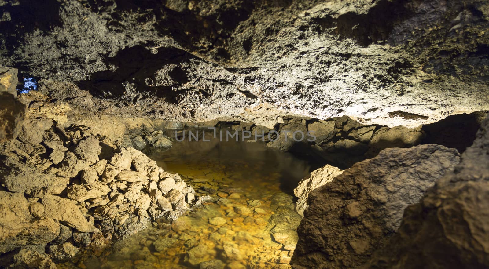 Inside Swedish Cave in Lummelunda, Gotland.