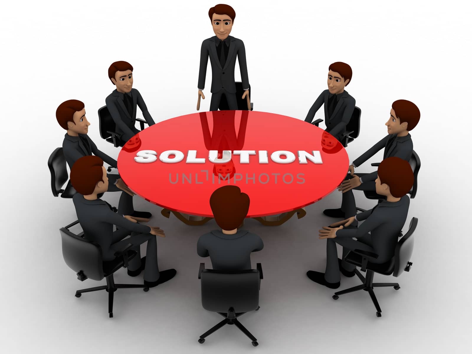 3d men doing meeting to find solution of problem concept by touchmenithin@gmail.com