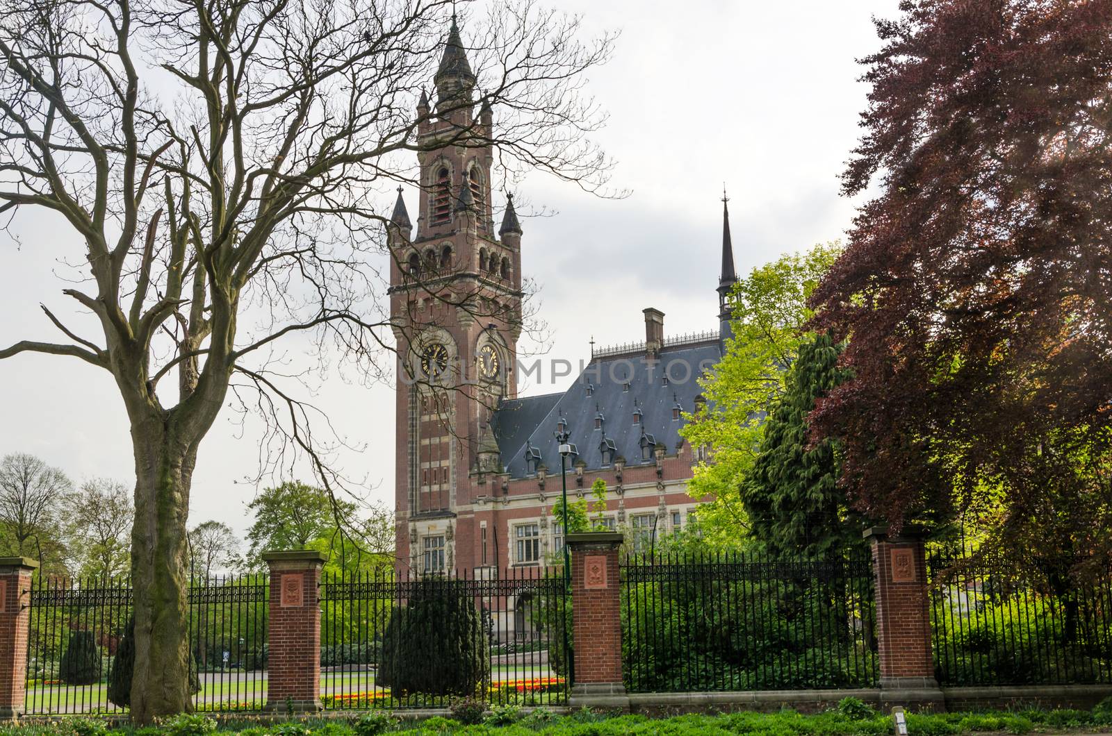 Peace Palace. International Court of Justice in The Hague by siraanamwong