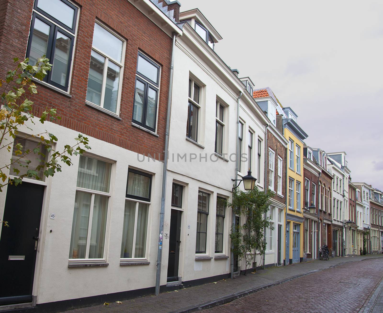 Typical Dutch houses in Utrecht, The Netherlands