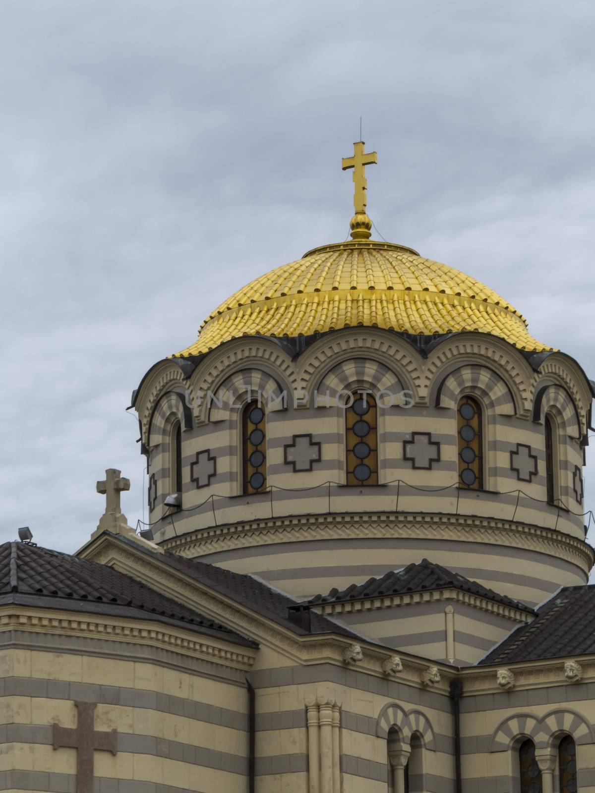 Orthodox church in a daylight in an ancient place