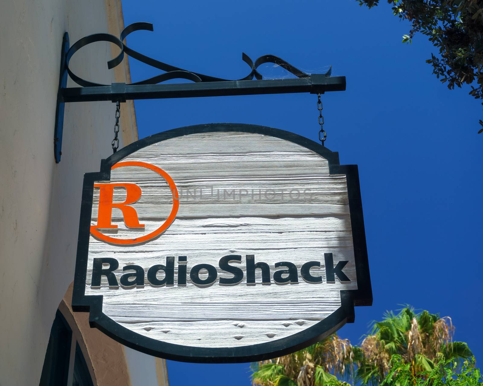 SANTA BARBARA, CA/USA - JULY 26, 2015: RadioShack retail store exterior. RadioShack Corporation is an American franchise of electronics retail stores.