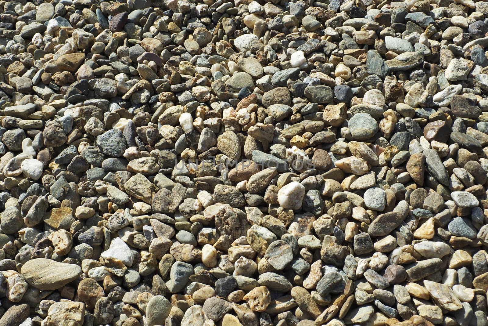 Multicolored pebbles