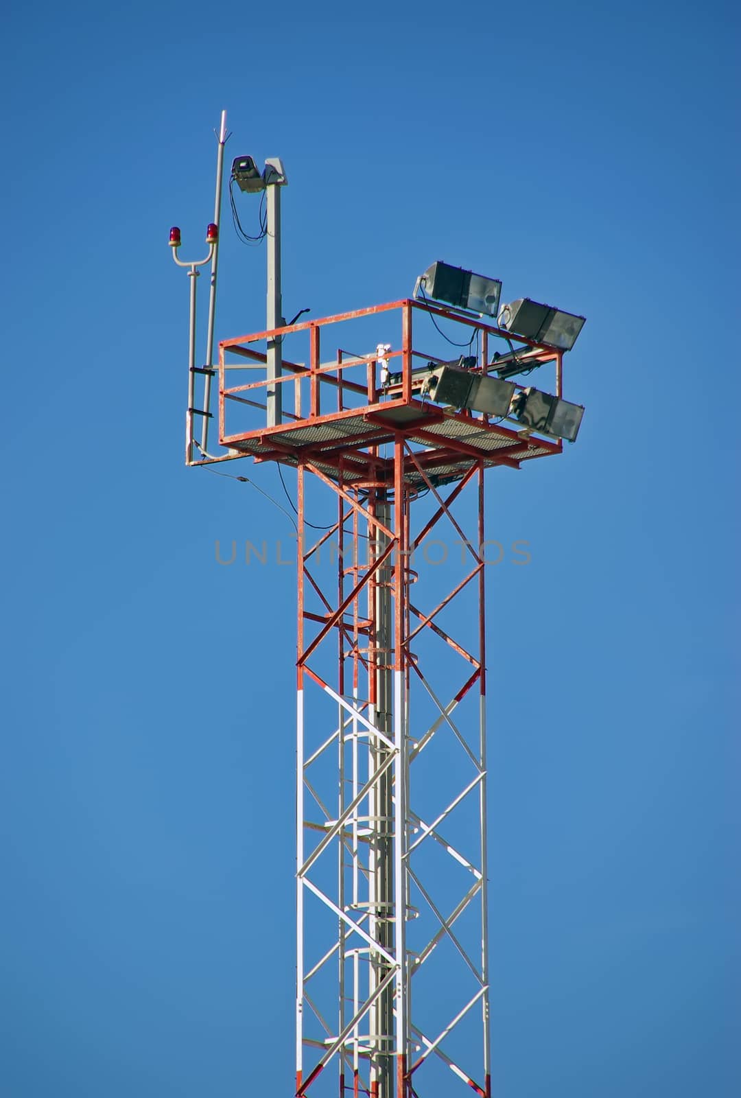 Security tower in an oil storage complex