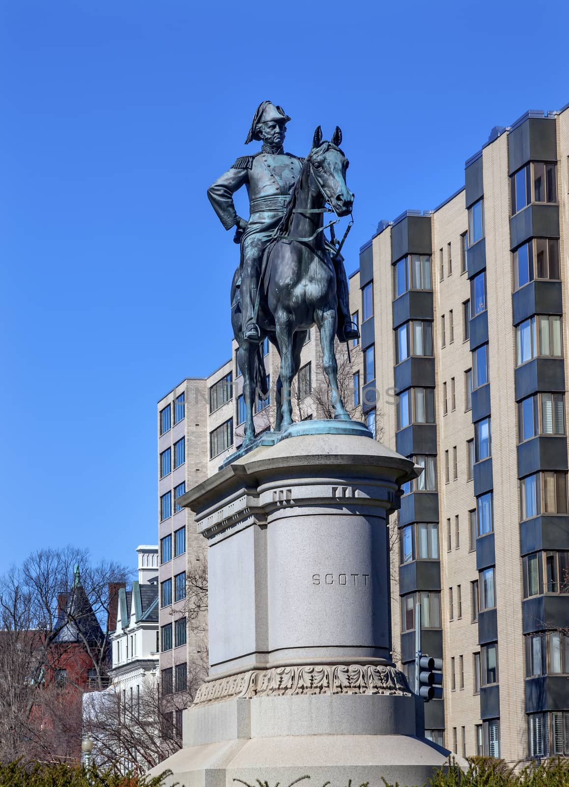 Lieutenant General Winfield Scott Statue Scott Circle Washington DC by bill_perry