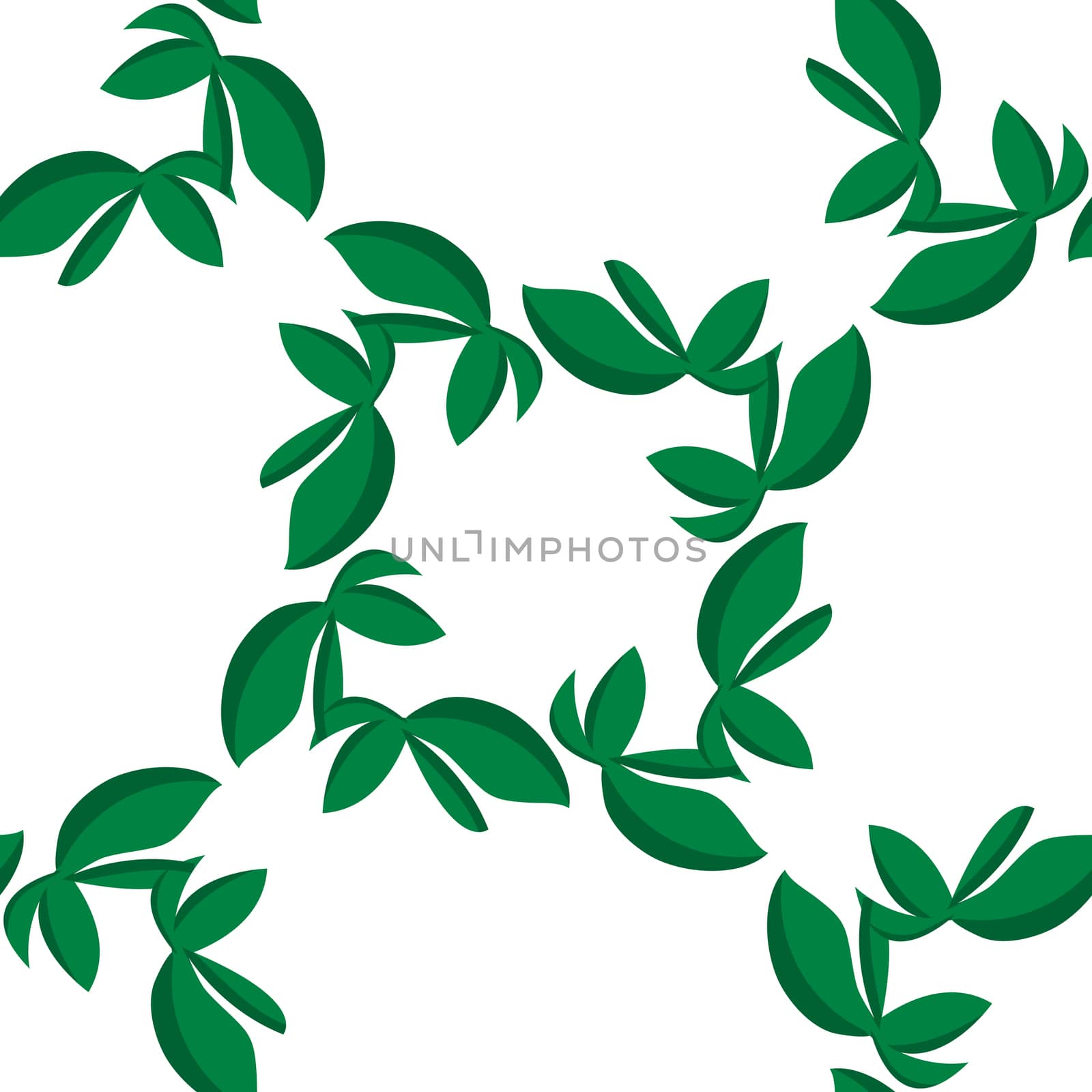 Isolated tile pattern of leaves as seamless wallpaper