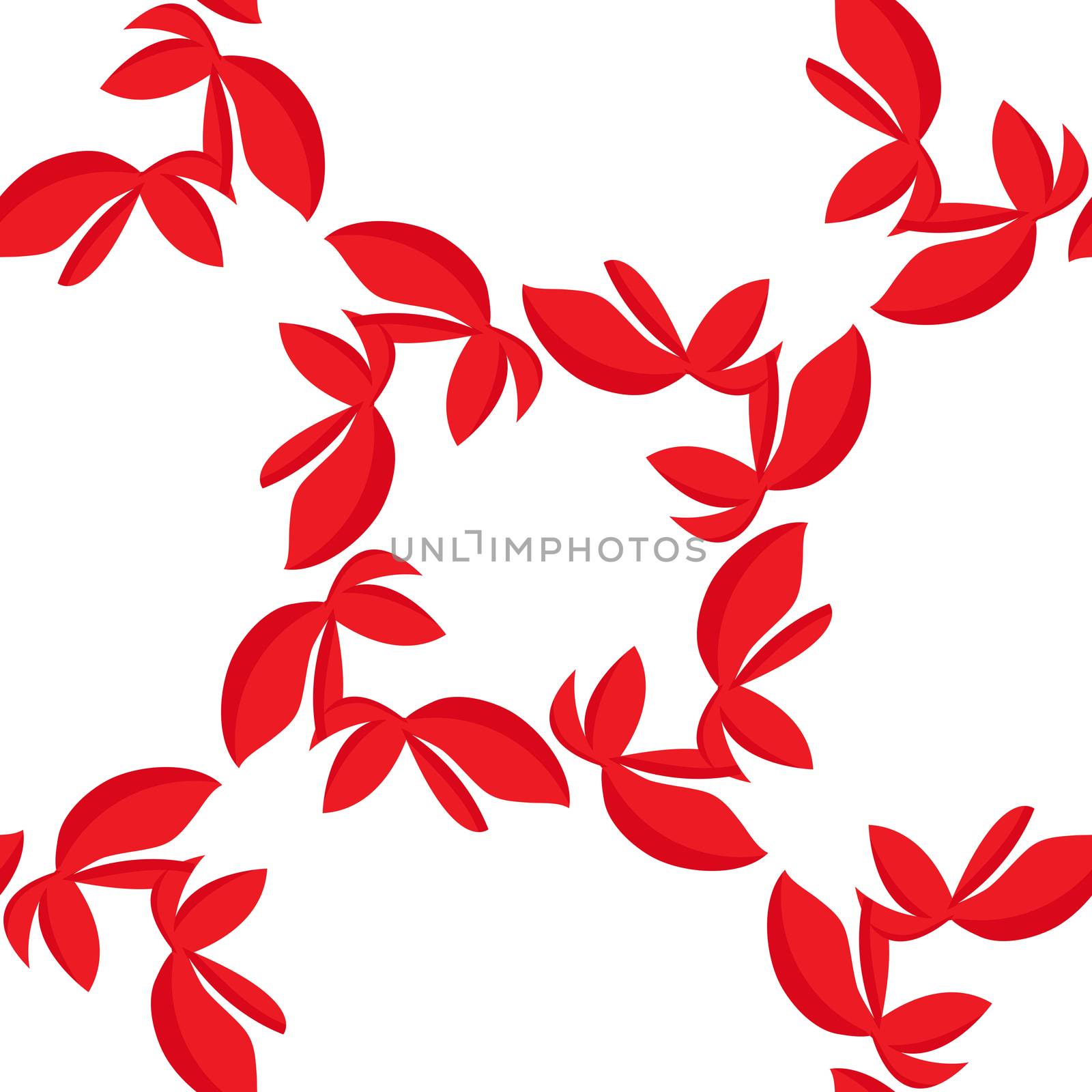 Isolated Red Leaves Pattern by TheBlackRhino