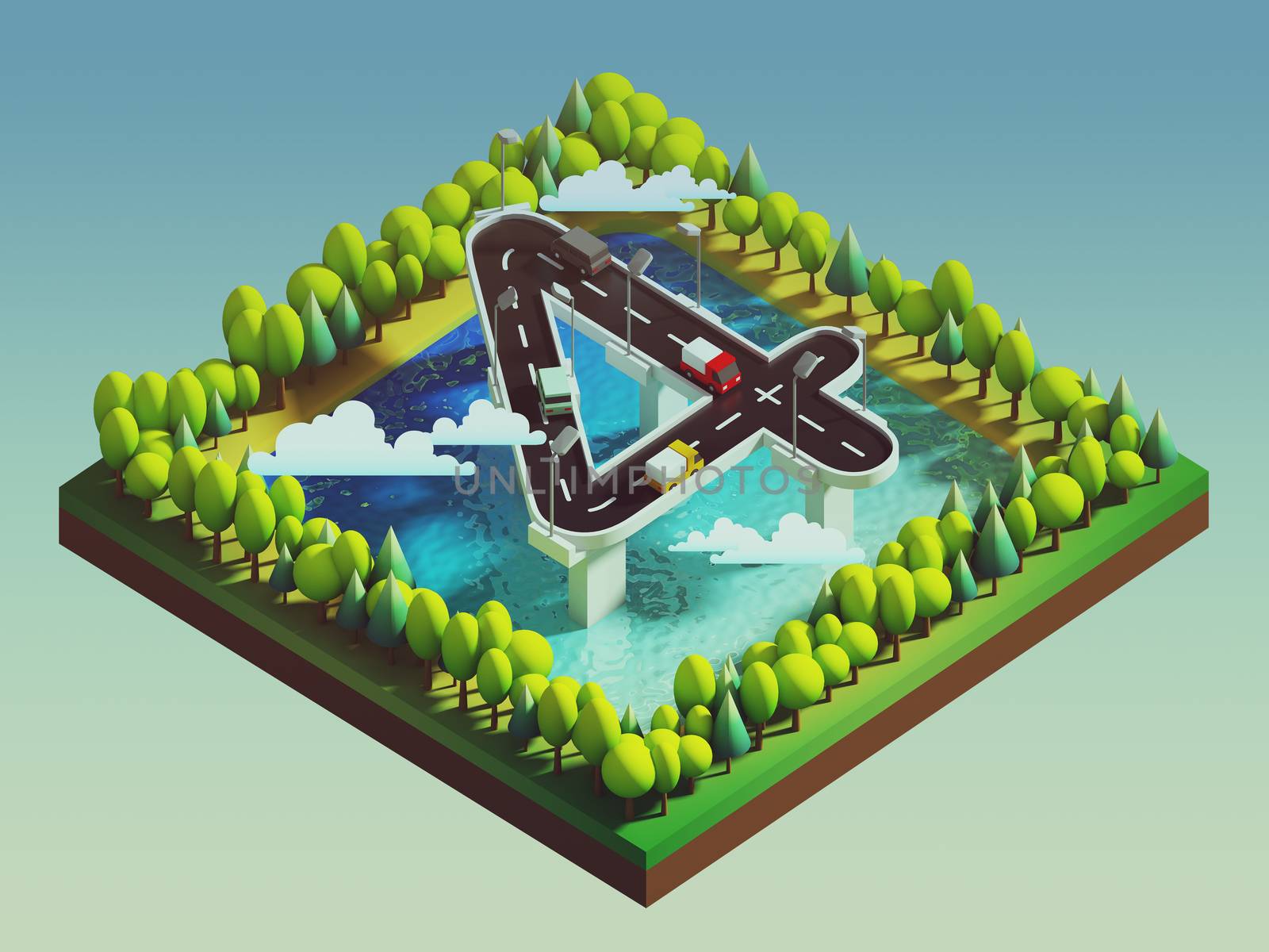 Isometric island transportation, road is number four