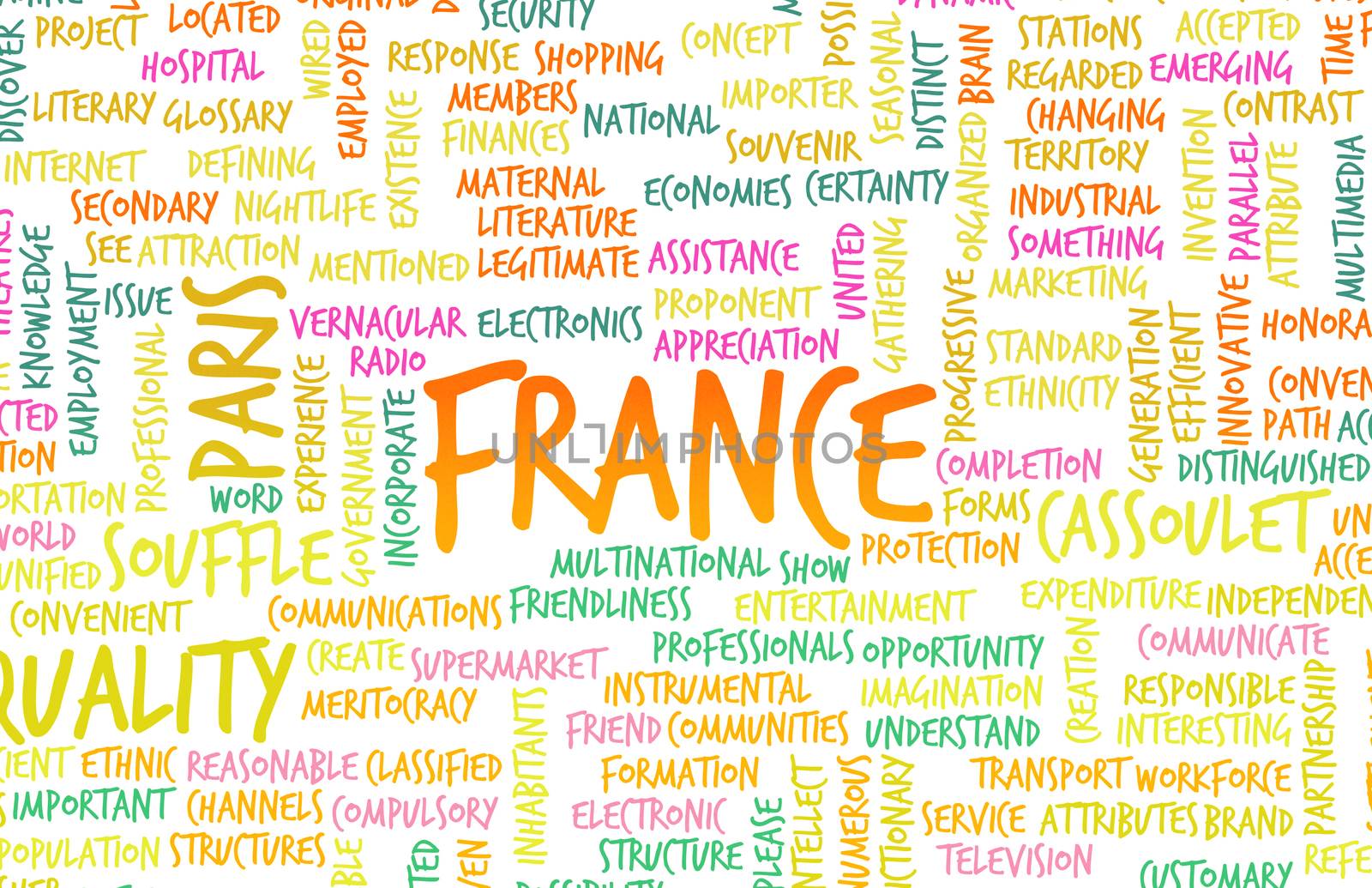 France as a Country Abstract Art Concept