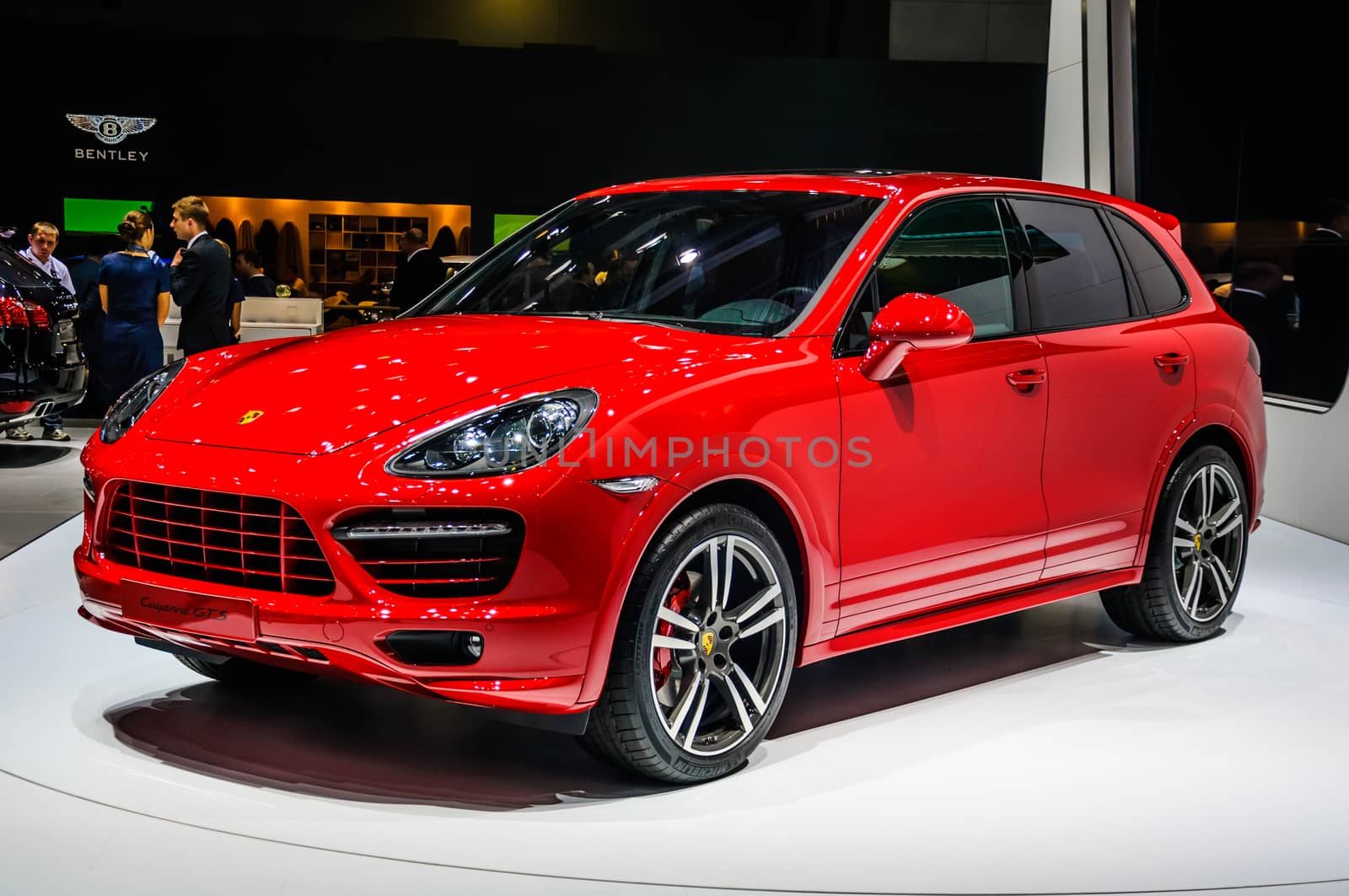 MOSCOW, RUSSIA - AUG 2012: PORSCHE CAYENNE GTS 2 GENERATION presented as world premiere at the 16th MIAS (Moscow International Automobile Salon) on August 30, 2012 in Moscow, Russia