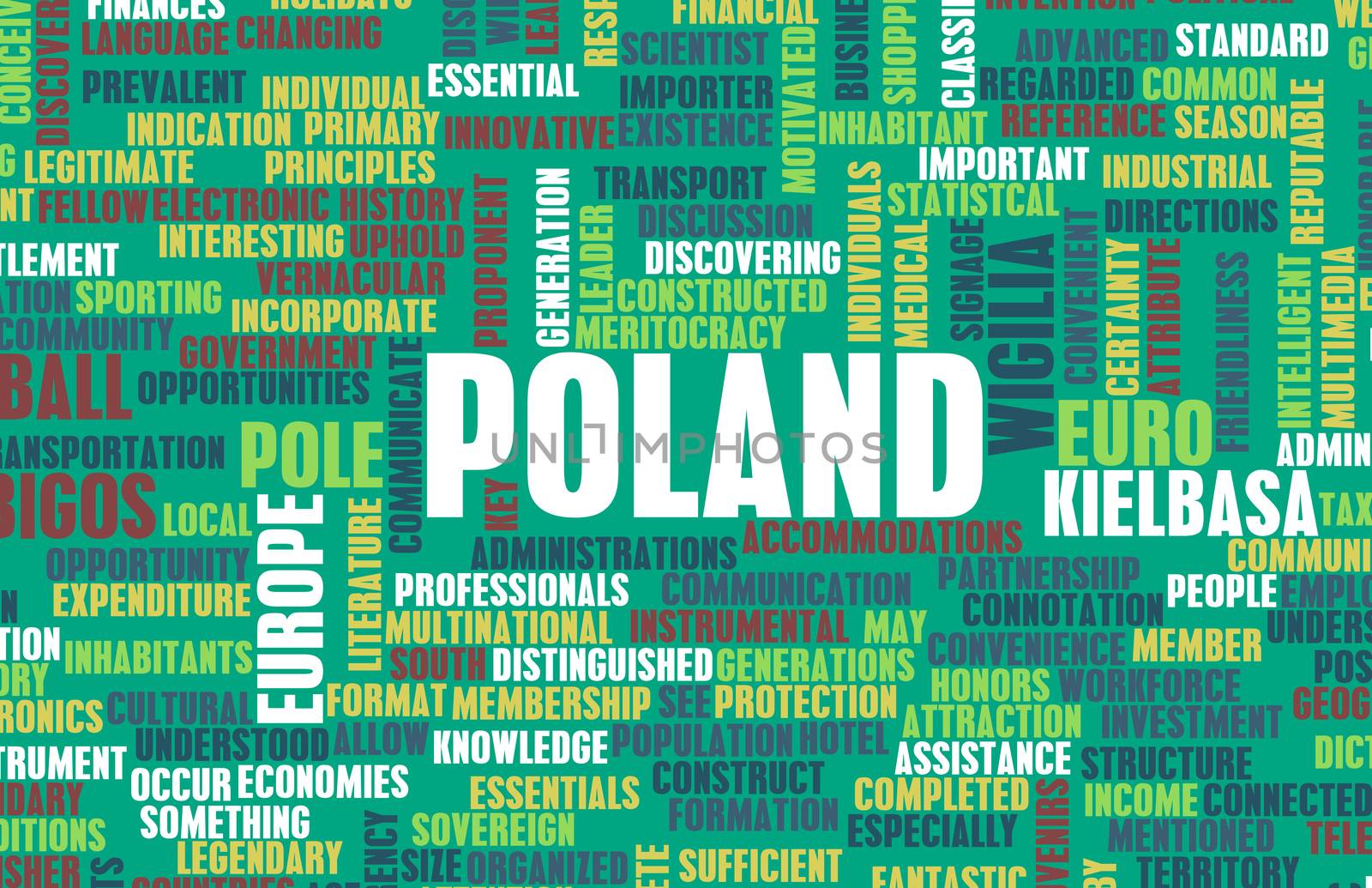 Poland as a Country Abstract Art Concept