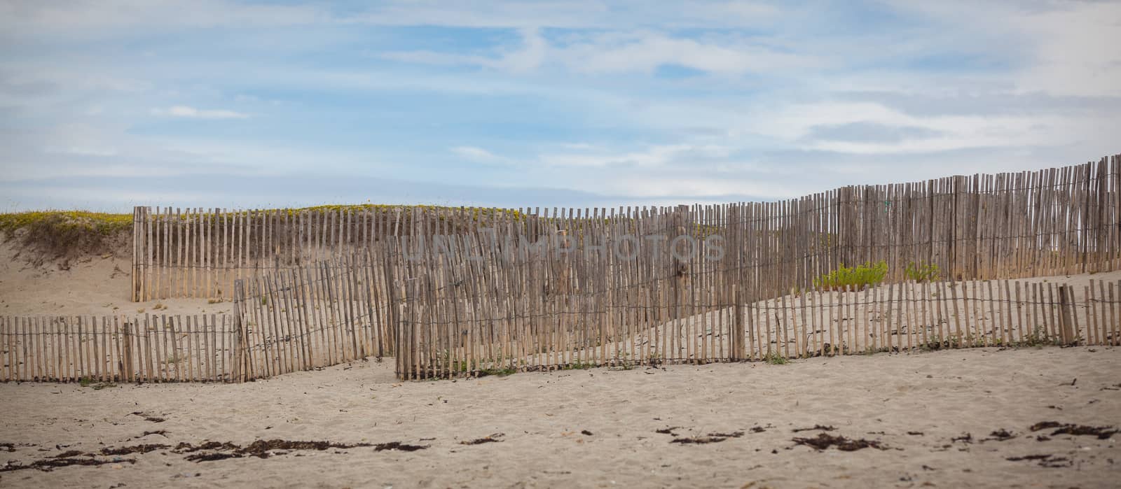 On a sandy beach in the department Finistere in Brittany