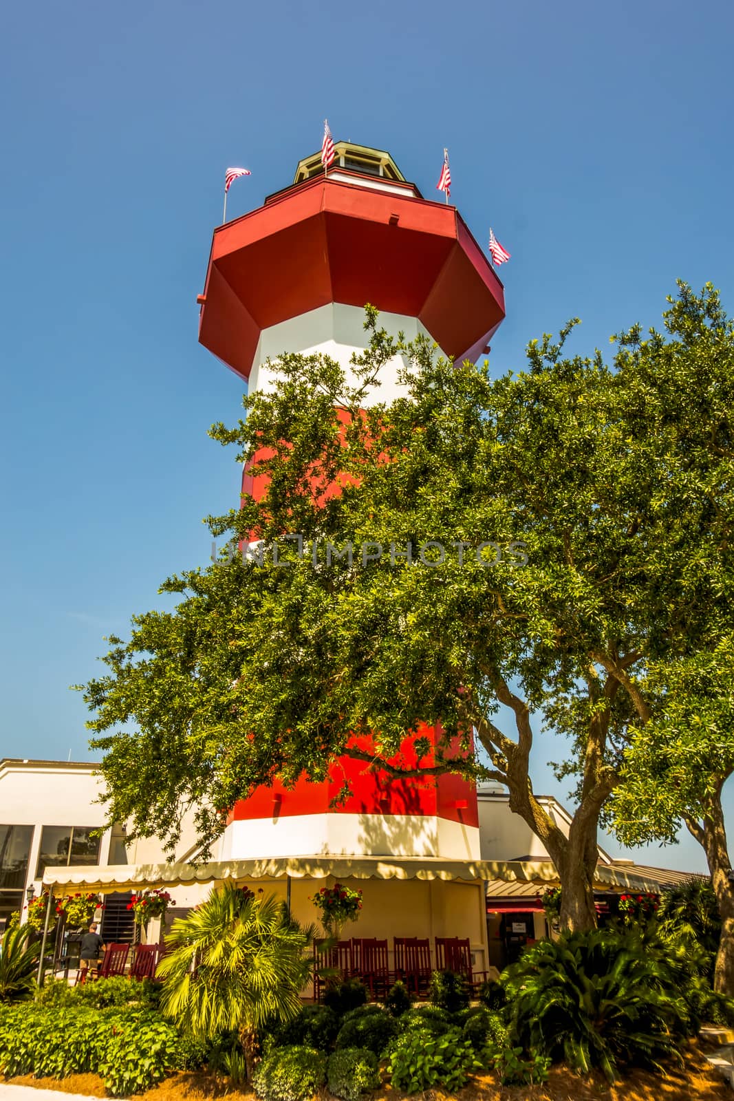 harbour town lighthouse at hilton head south carolina by digidreamgrafix