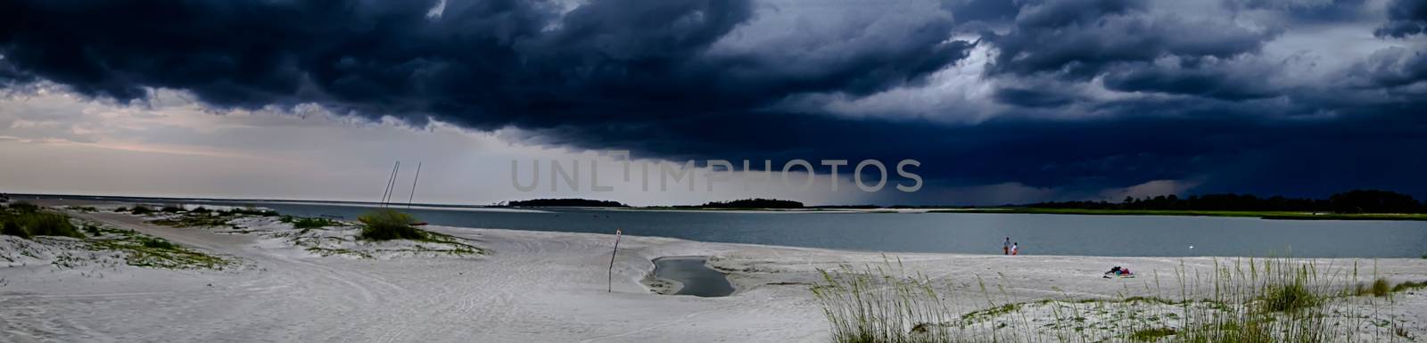 tybee island beach scenes during rain and thunder storm by digidreamgrafix