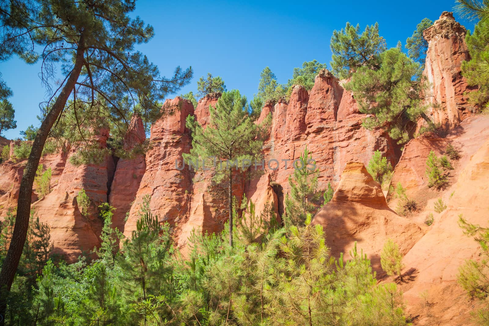 Roussillion in Provence famous for the ocher quarries