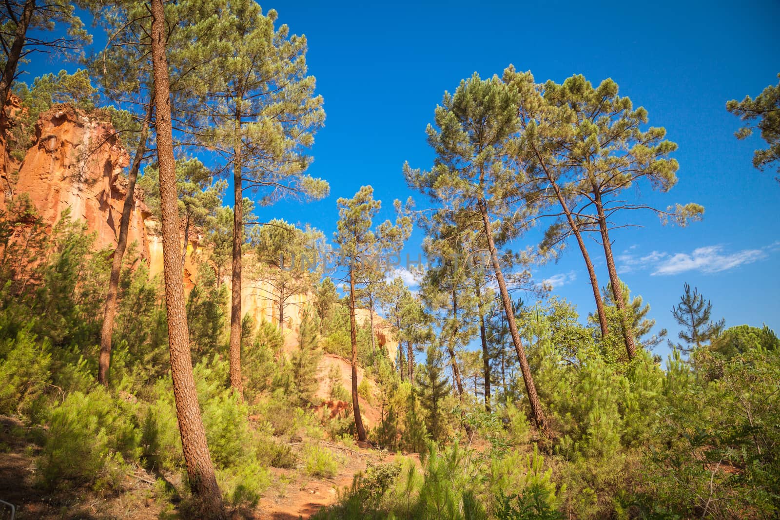 Roussillion in Provence famous for the ocher quarries