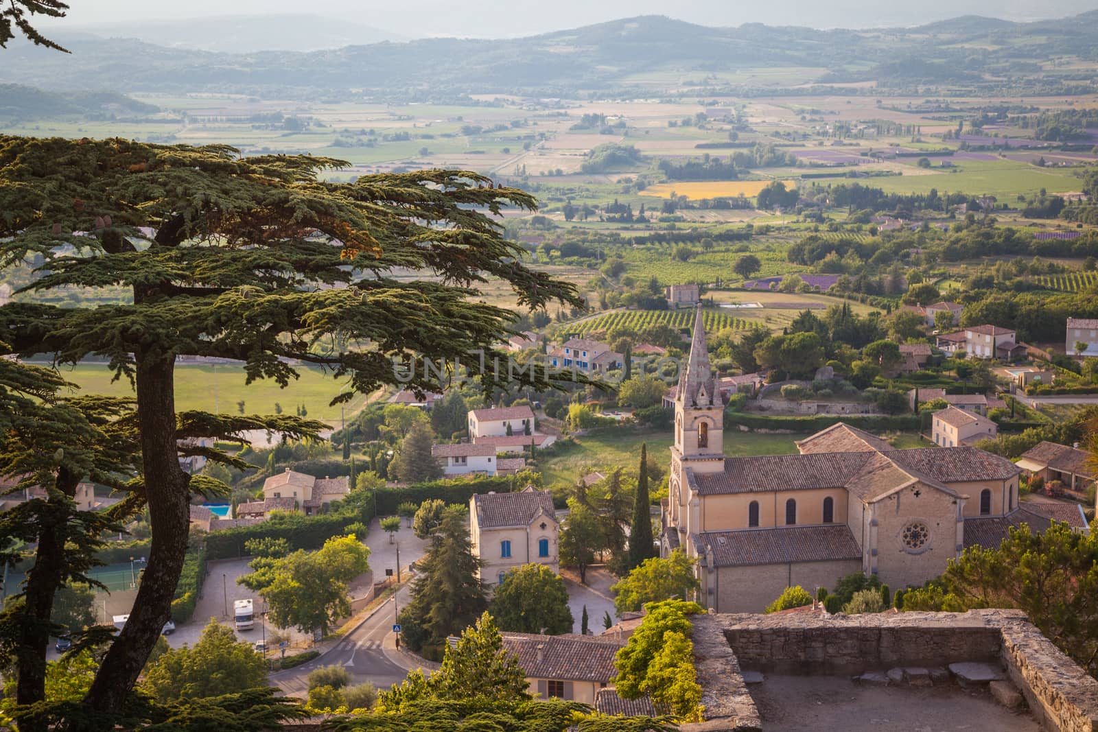 View over the roofs of Bonnieux, a small village in Provence