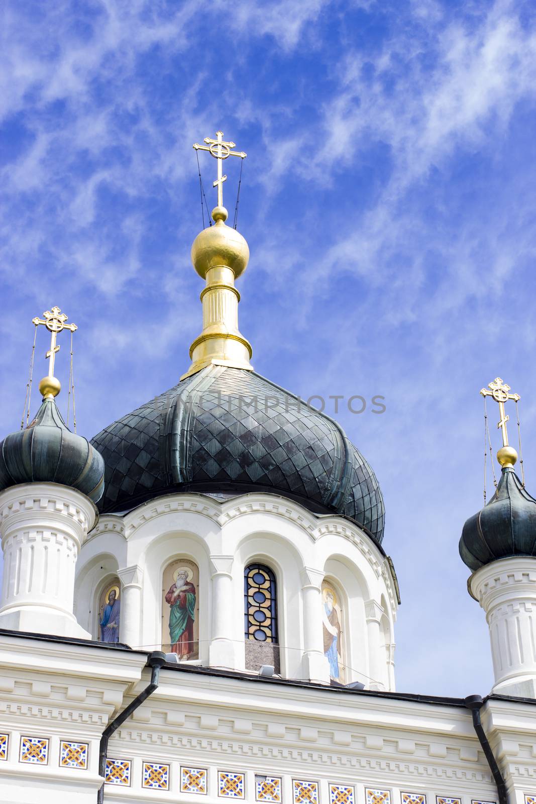 Orthodox church in a daylight in an ancient place