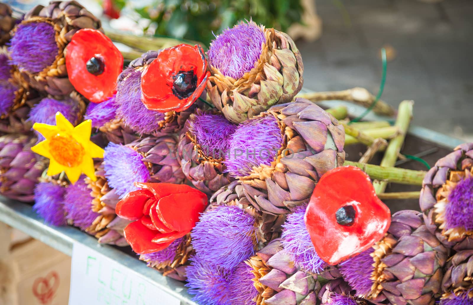 Flowers on a market in Provence, France