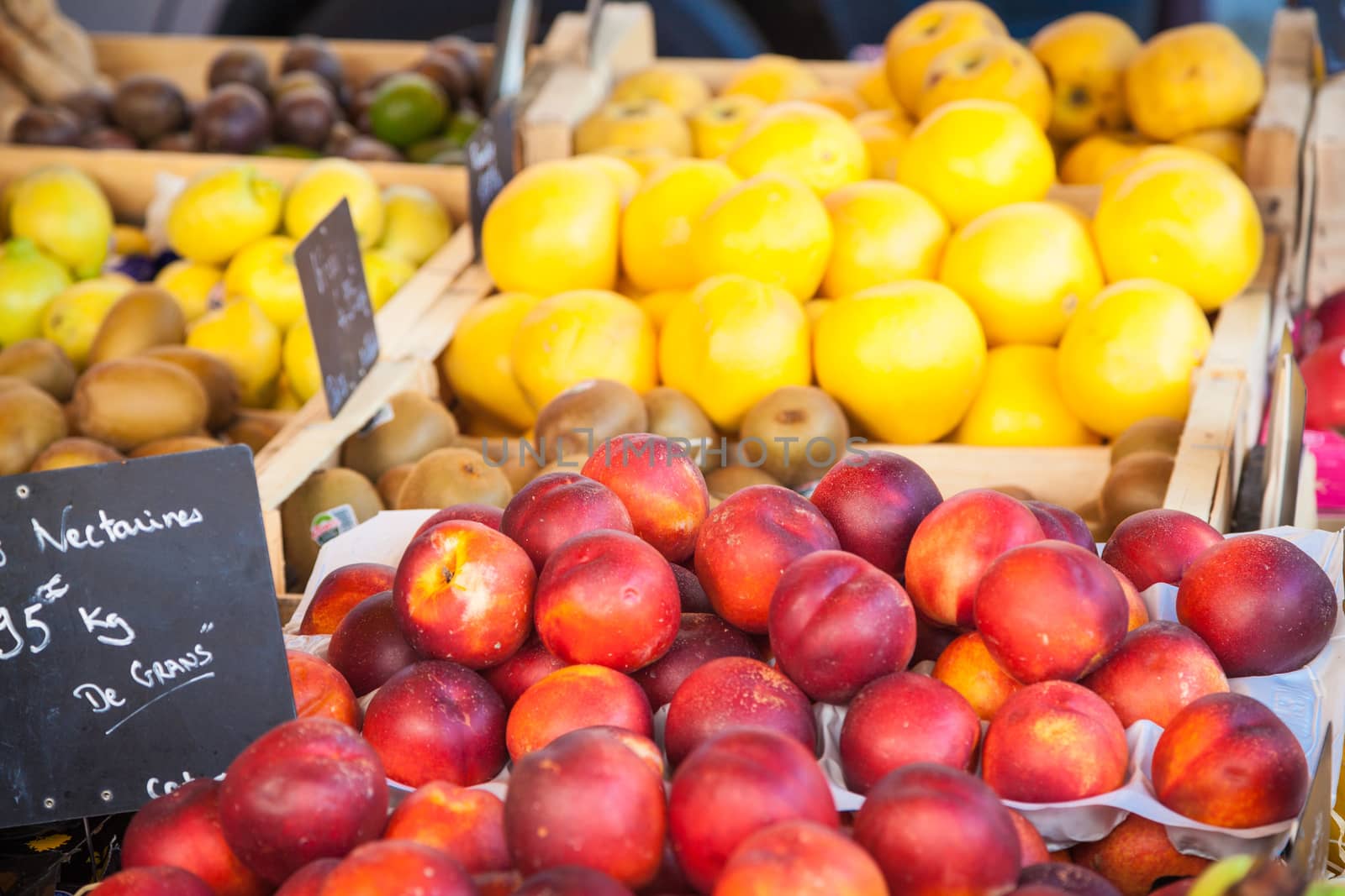 Fruits on a market in Provence, France