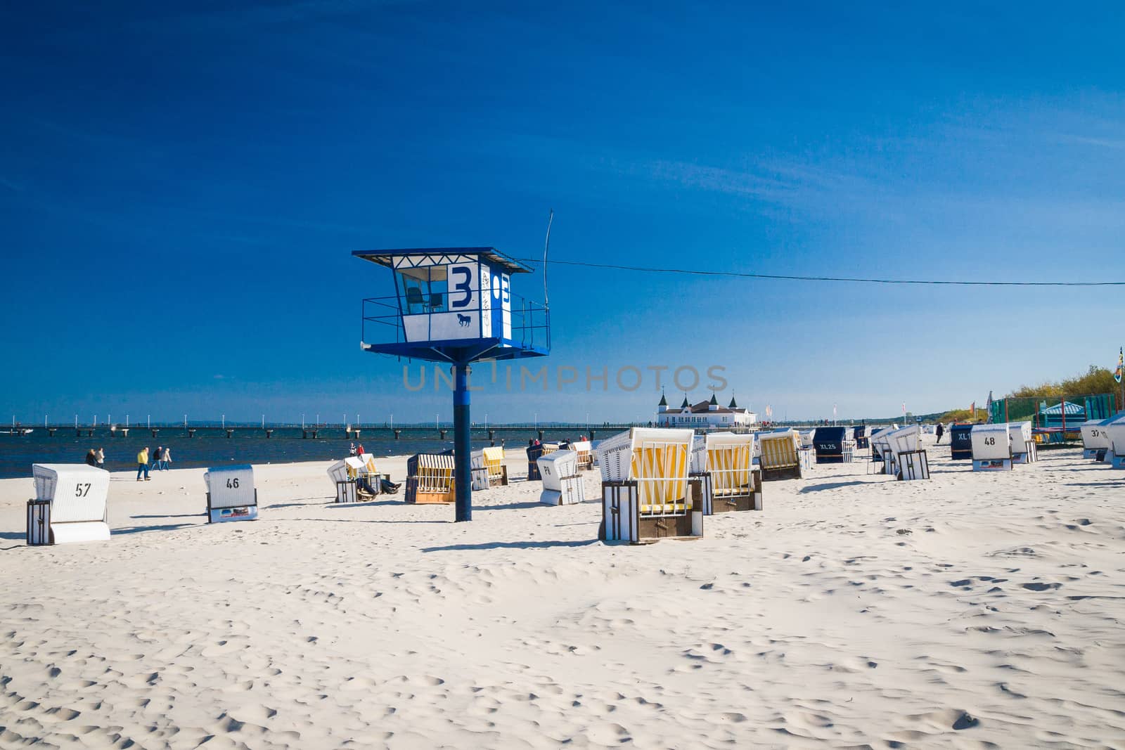 Beach chairs on the Baltic Sea beach