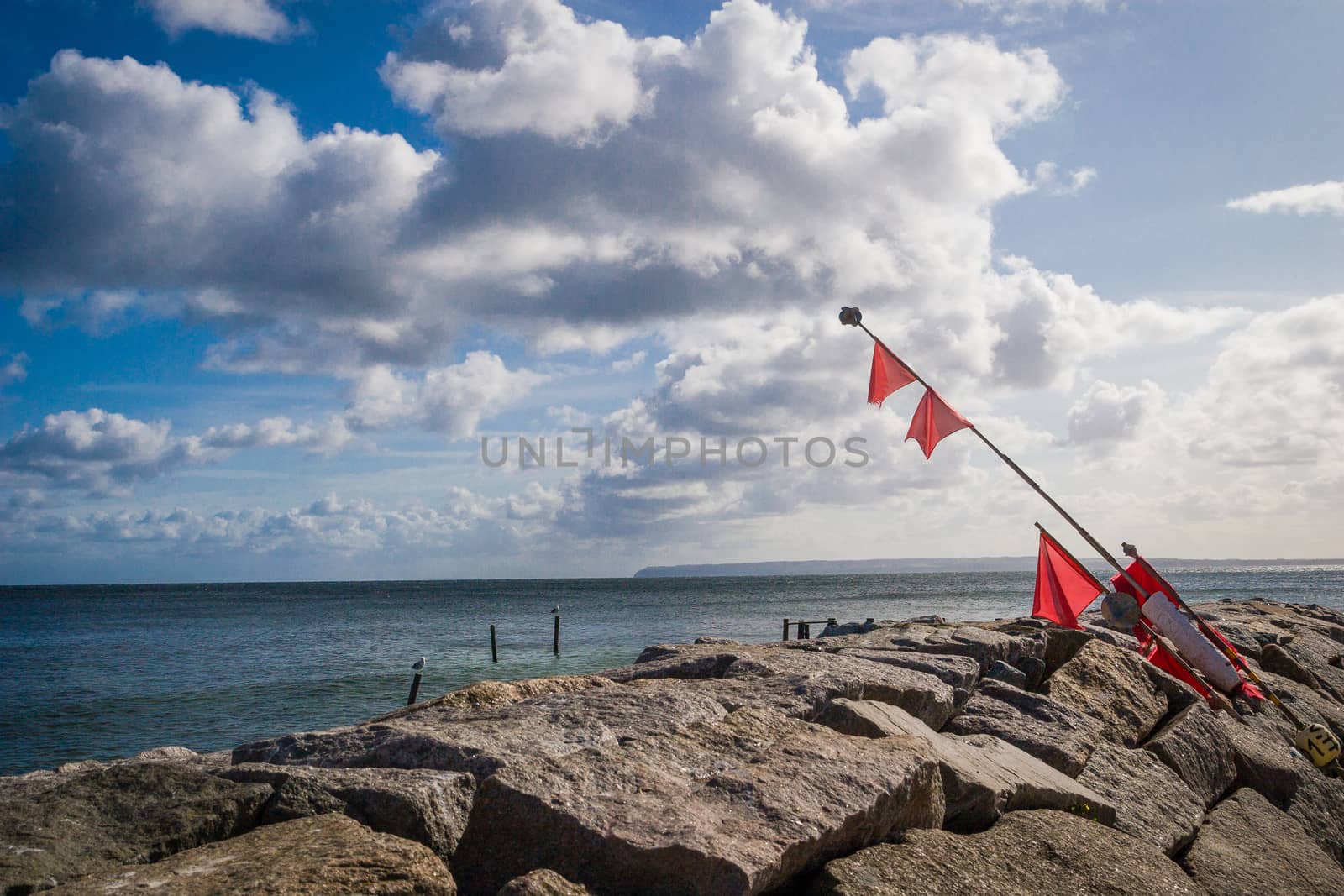 Fishing equipment and buoys in the harbor