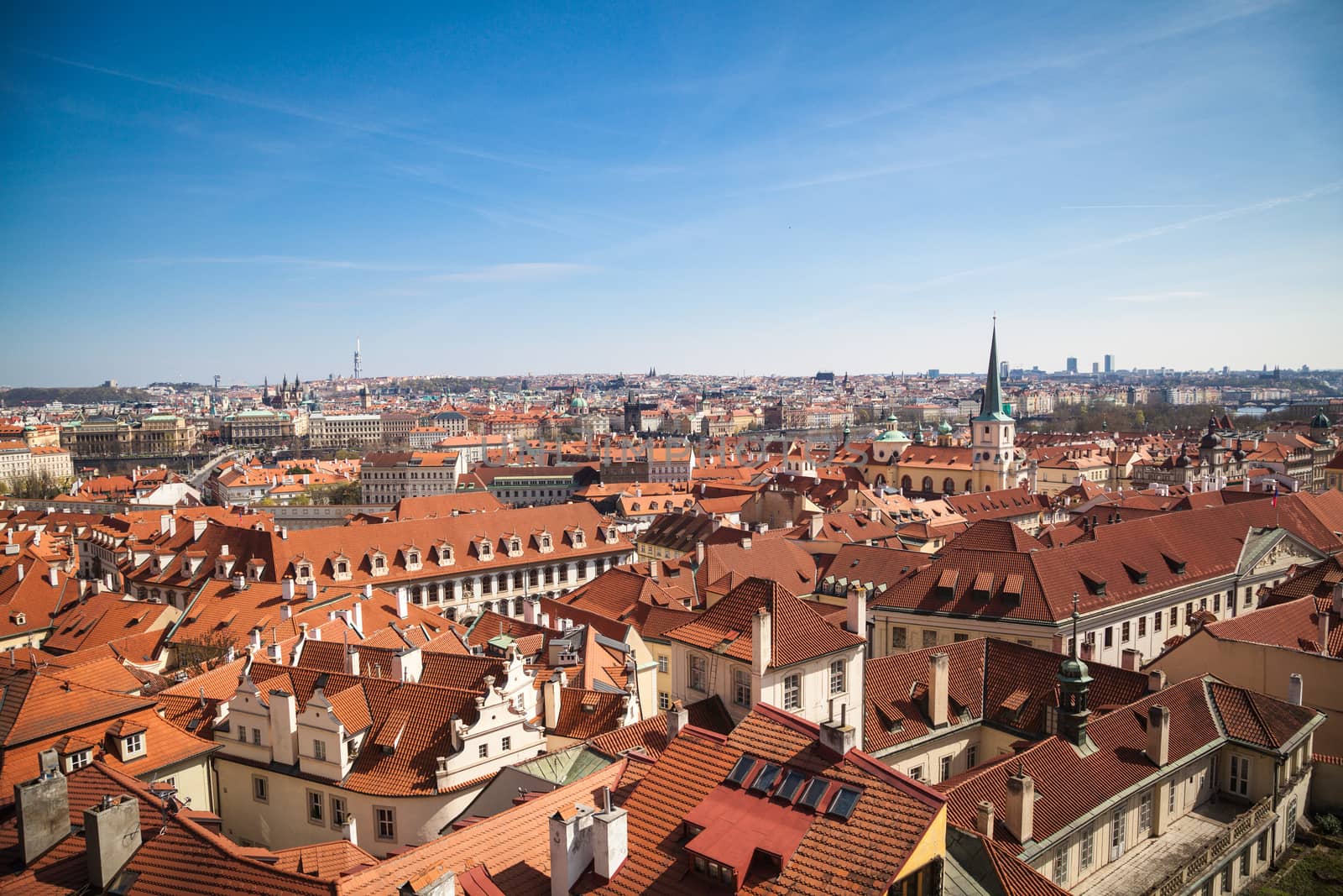 View over the old town of Prague