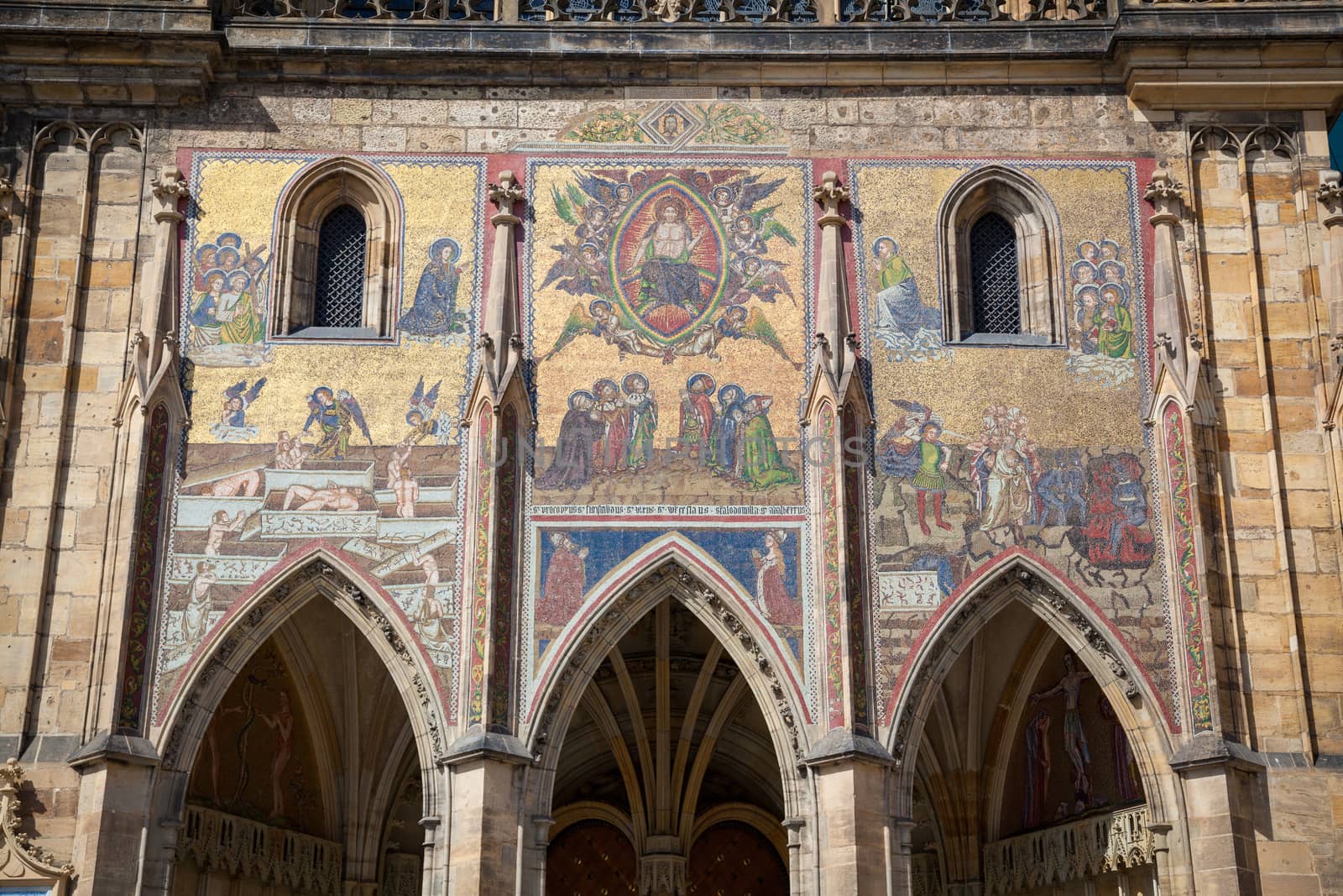 Facade of St. Veits Dome in Prague Castle