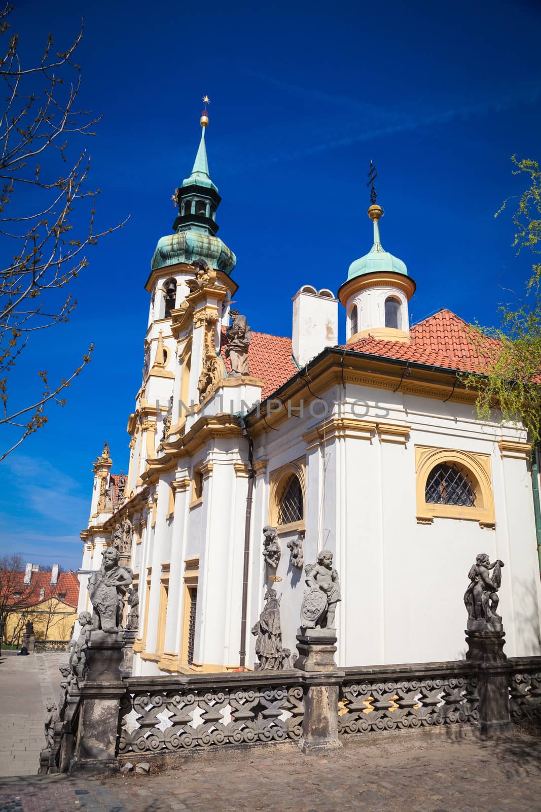 Facade of the Loreto Church in Prague