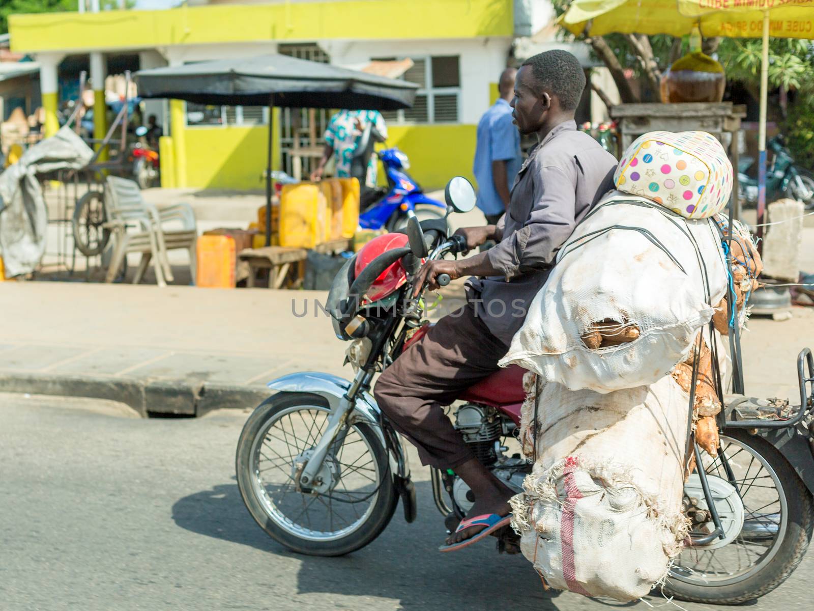 Motorcycle taxi in Benin by derejeb