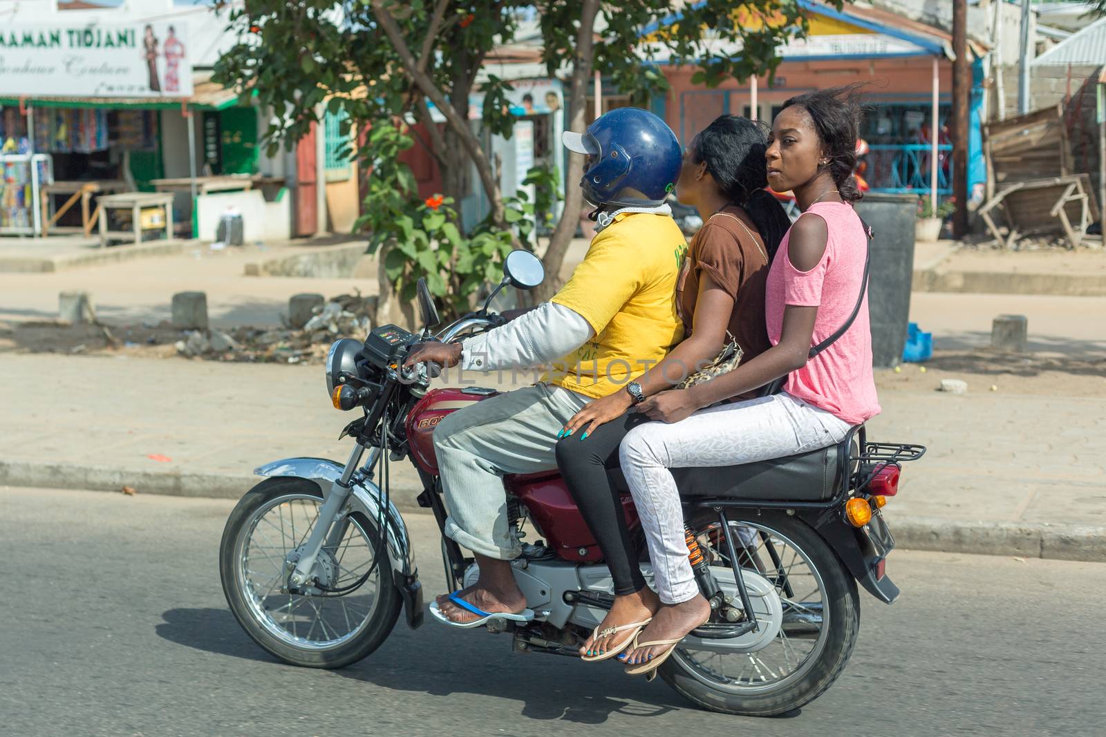 Motorcycle taxi in Benin by derejeb