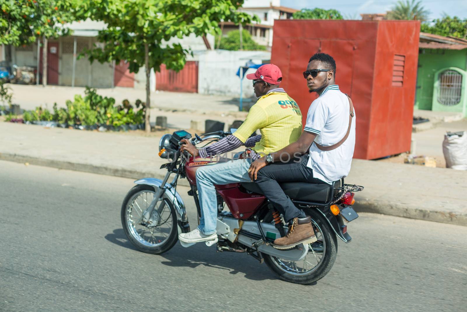 Motorcycle taxi in Benin by derejeb