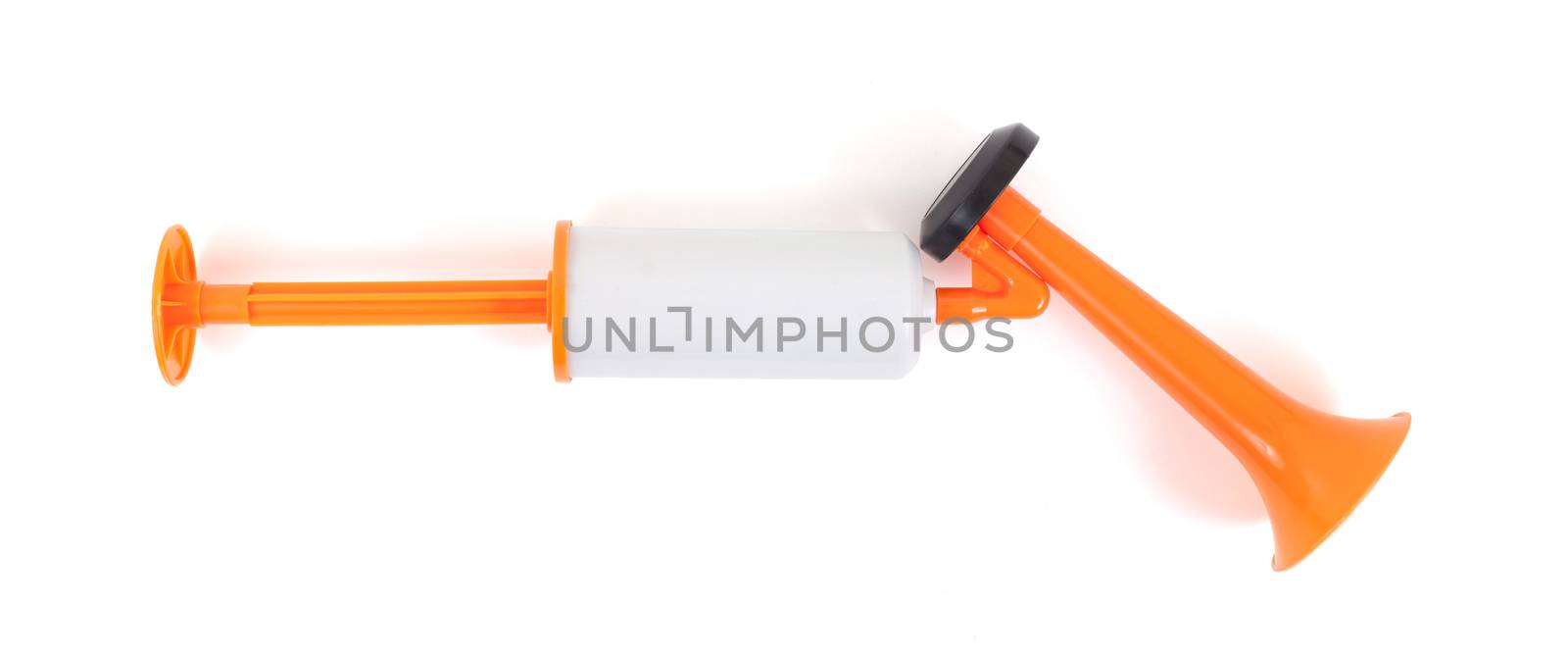 Manual air horn isolated on white background