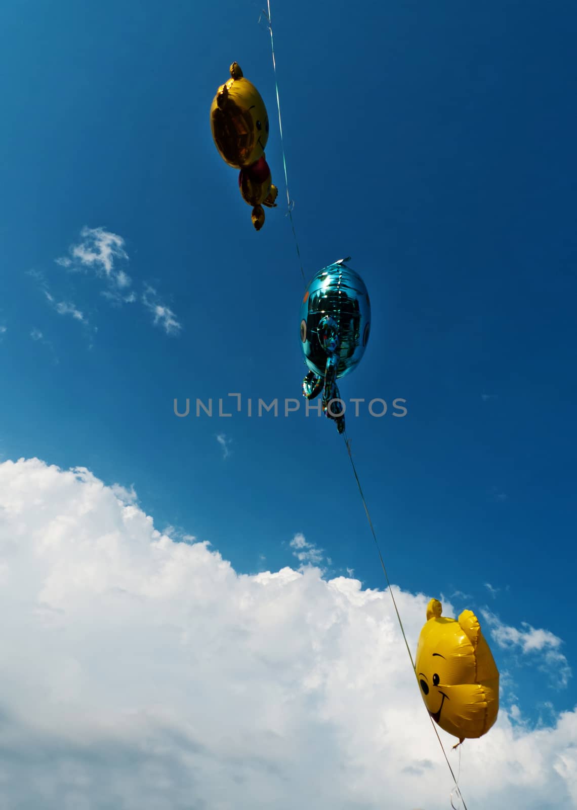 Children balloons on open air market