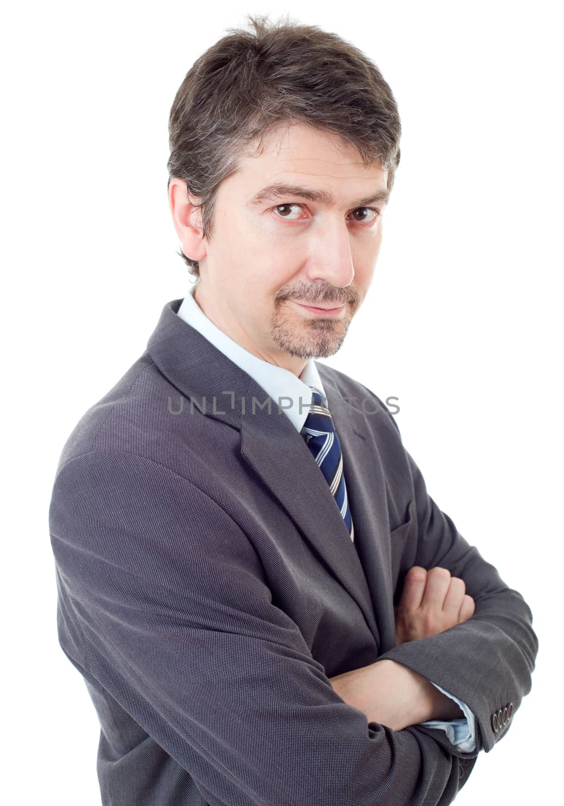 young business man portrait isolated on white