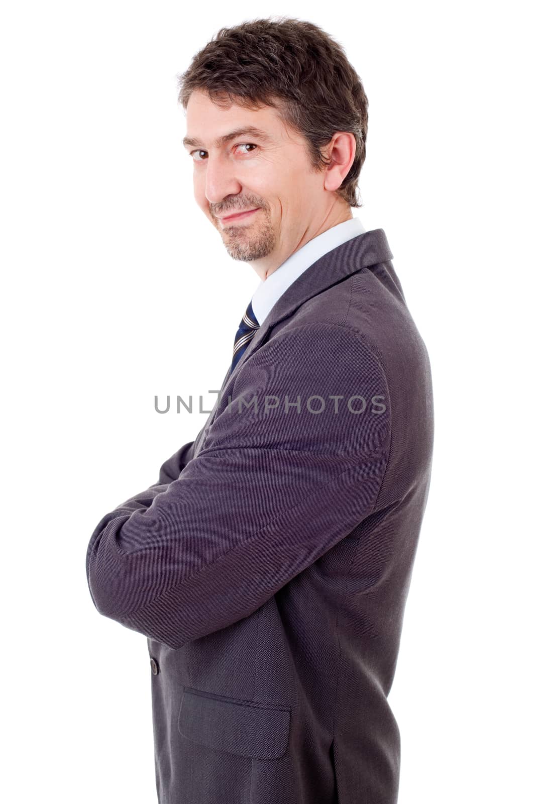 young business man portrait isolated on white