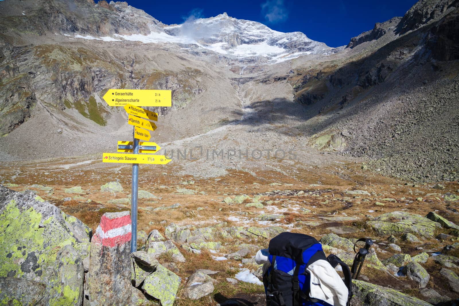 Landscapes in the Zillertaler Alps in Austria