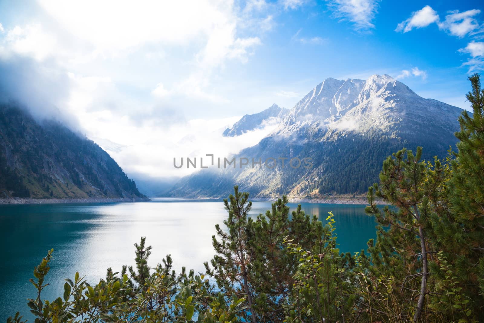 Landscapes in the Zillertaler Alps in Austria